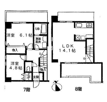 東京都北区王子２丁目 賃貸マンション 2LDK