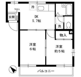 東京都北区豊島２丁目 賃貸アパート 2DK