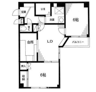 東京都北区滝野川２丁目 賃貸マンション 2LDK